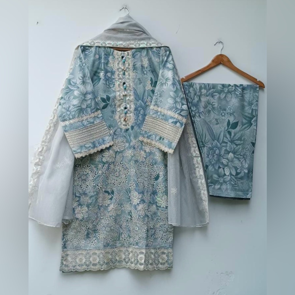 Category 3pc Shirt Shalwar Cotton Net Dupatta Shirt Length 435